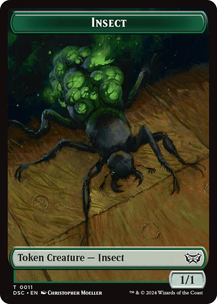 0011 Insect (0011) // Shapeshifter Double-Sided Token T Commander: Duskmourn: House of Horror