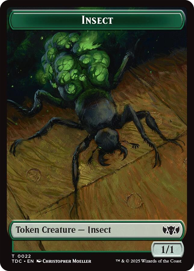 Insect (0022) // Plant Double-Sided Token #22 T - Commander: Tarkir: Dragonstorm Pokemon card