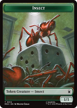 0012 Insect // Clue Double-Sided Token T Marvel Super Heroes