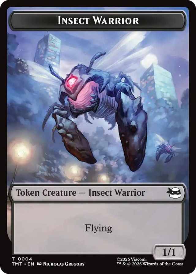 0004 Insect Warrior // Food Double-Sided Token T Teenage Mutant Ninja Turtles