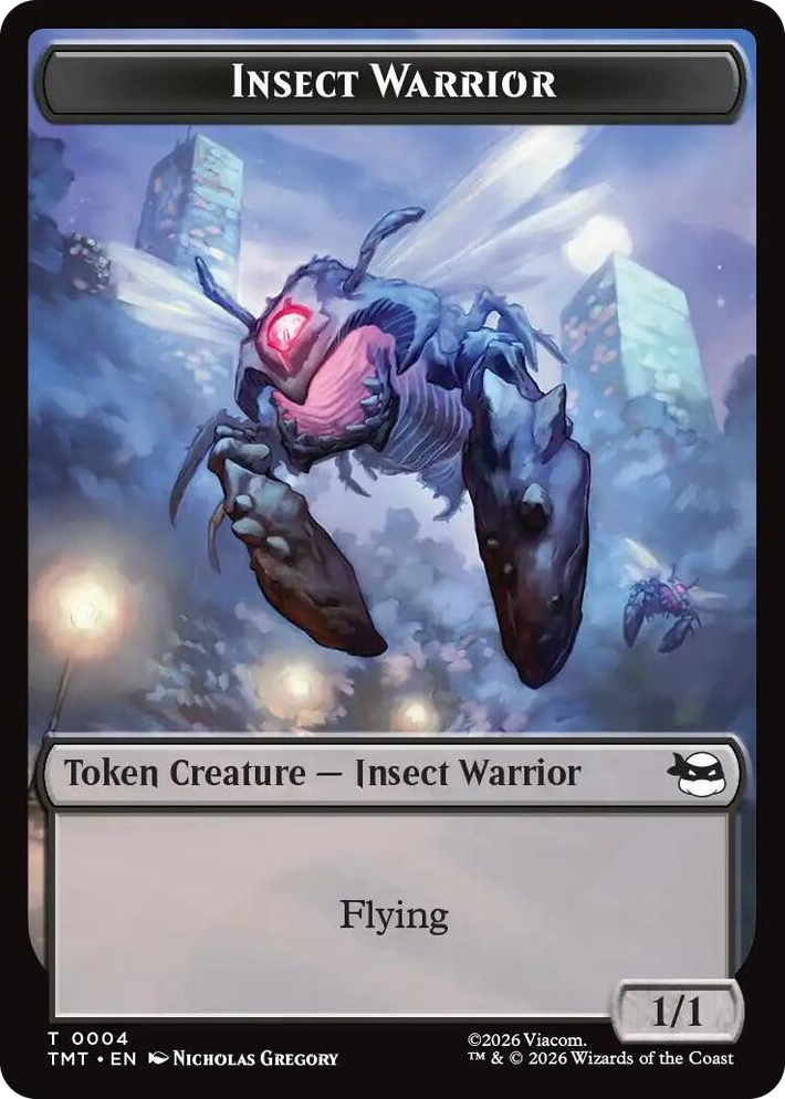 0004 Insect Warrior // Food Double-Sided Token T Teenage Mutant Ninja Turtles