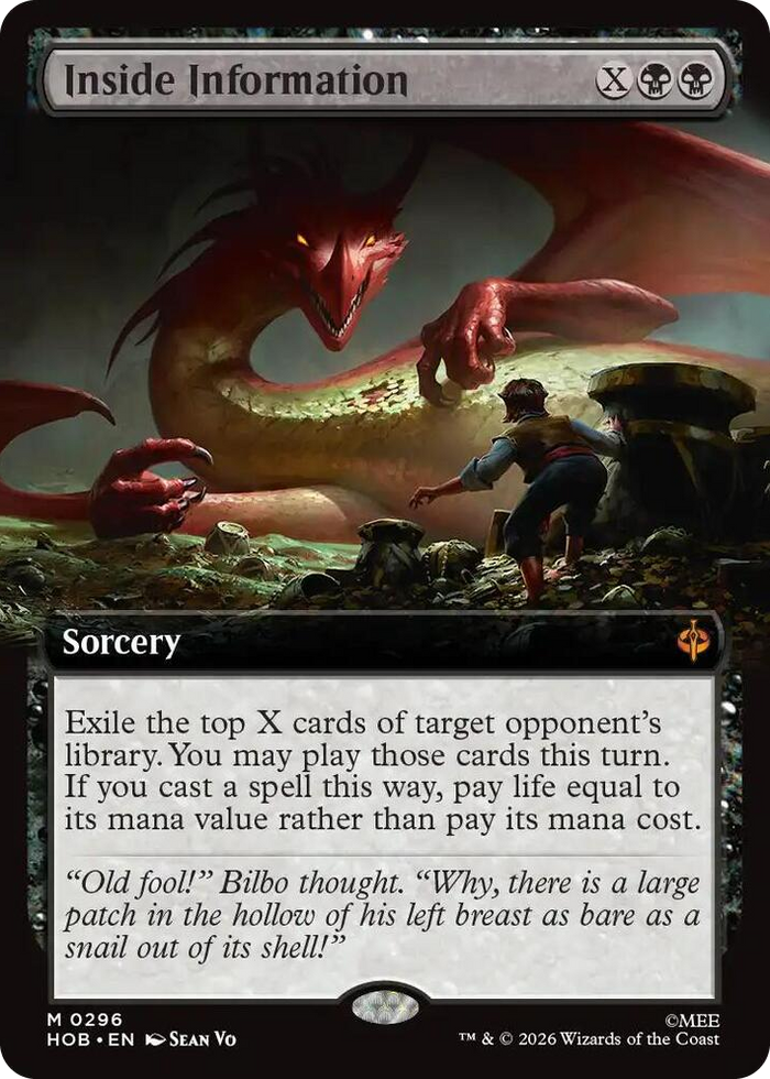 Inside Information (Extended Art) #296 M - The Hobbit Pokemon card