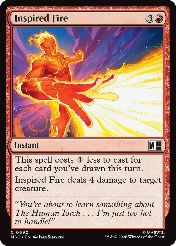 Inspired Fire #690 C - Commander: Marvel Super Heroes Pokemon card