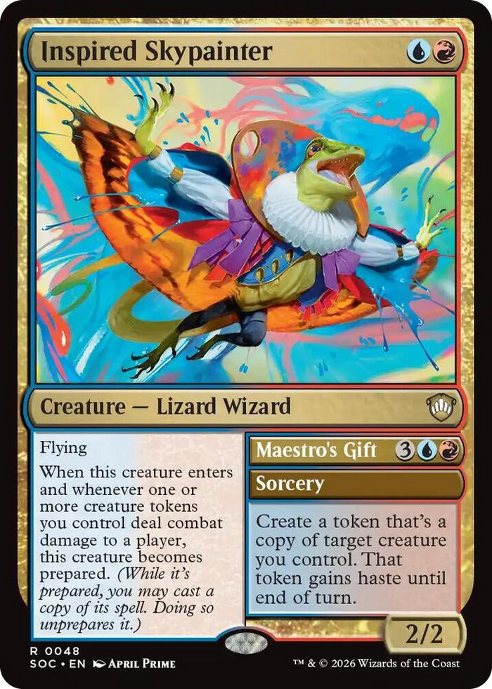 Inspired Skypainter #48 R - Commander: Secrets of Strixhaven Pokemon card
