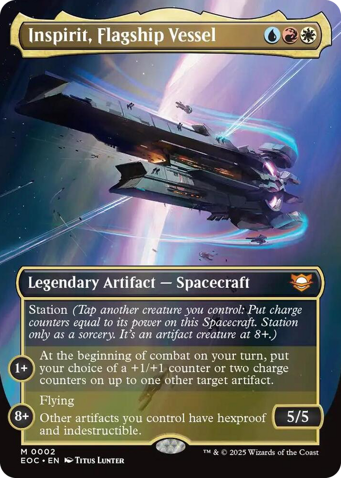 Inspirit, Flagship Vessel (Borderless) #2 M - Commander: Edge of Eternities Pokemon card