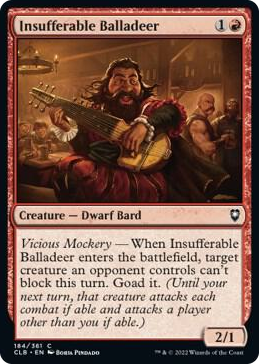 0184 Insufferable Balladeer C Commander Legends: Battle for Baldur's Gate