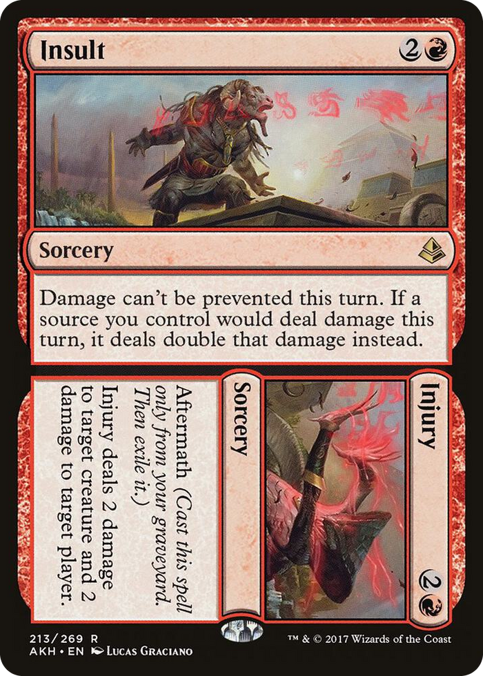 Insult // Injury #213 R - Amonkhet Pokemon card