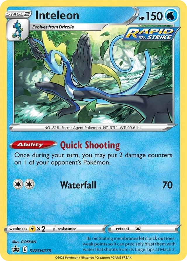 0279 Inteleon - SWSH279 Promo Sword & Shield Promo Cards