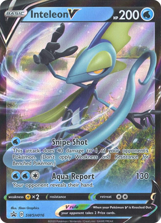 0016 Inteleon V - SWSH016 Promo Sword & Shield Promo Cards