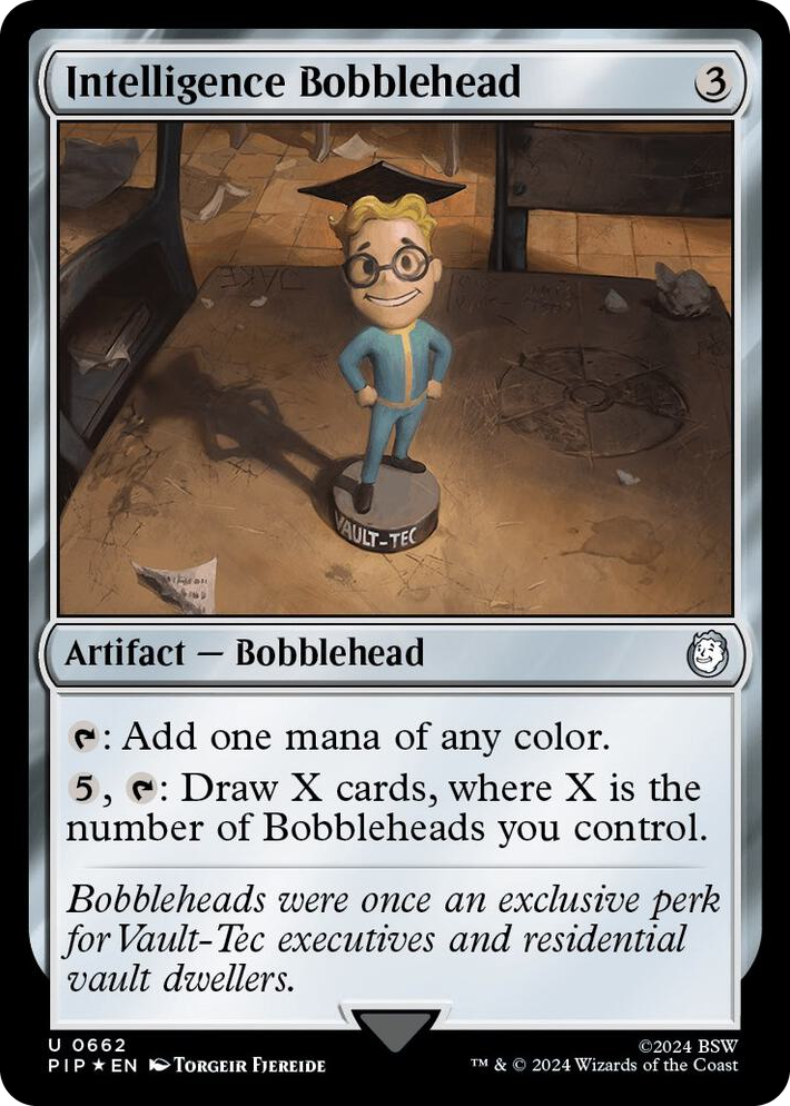 0662 Intelligence Bobblehead (Surge Foil) U Universes Beyond: Fallout