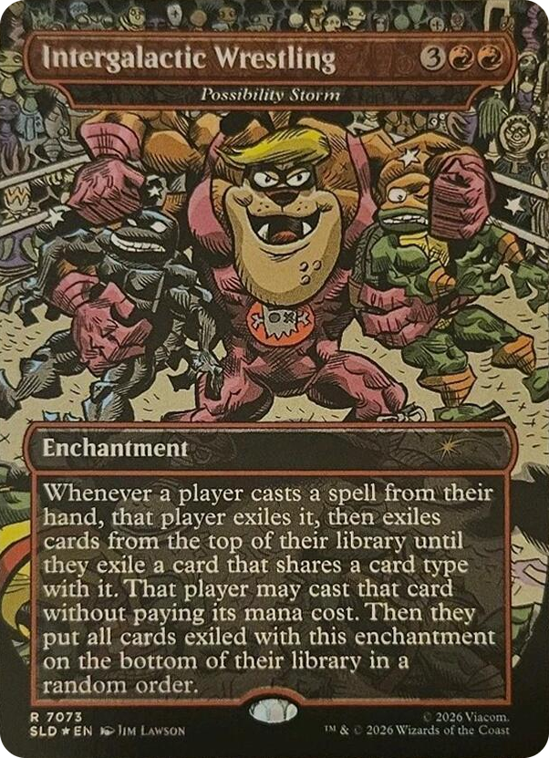 Intergalactic Wrestling - Possibility Storm #7073 R - Secret Lair Drop Series Pokemon card