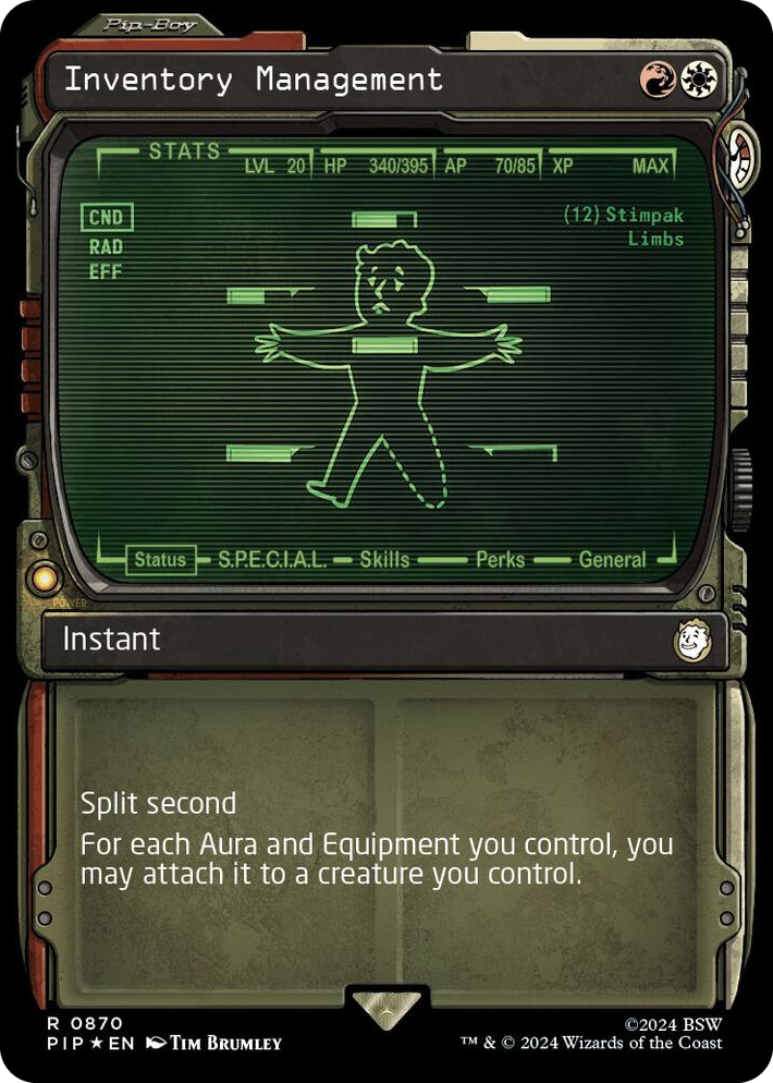 0870 Inventory Management (Showcase) (Surge Foil) R Universes Beyond: Fallout
