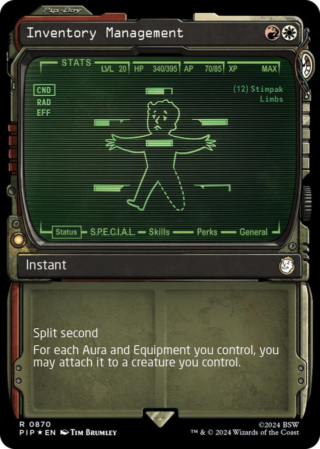 0870 Inventory Management (Showcase) (Surge Foil) R Universes Beyond: Fallout