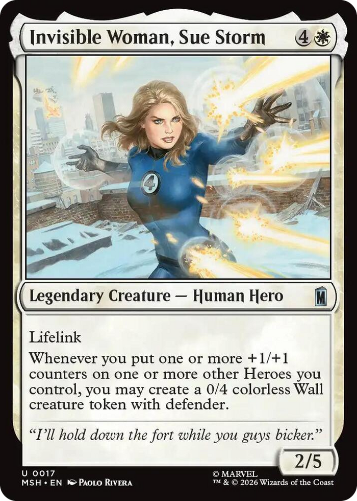 Invisible Woman, Sue Storm #17 U - Marvel Super Heroes Pokemon card