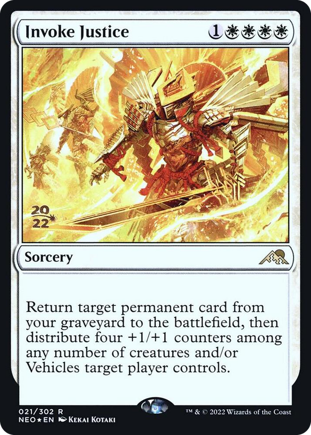 0021 Invoke Justice R Prerelease Cards
