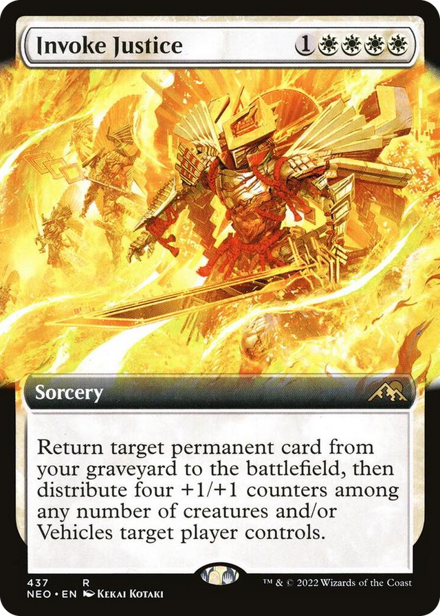 0437 Invoke Justice (Extended Art) R Kamigawa: Neon Dynasty