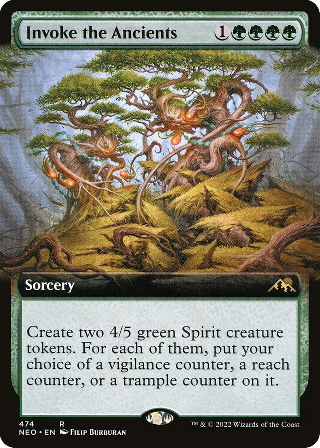 0474 Invoke the Ancients (Extended Art) R Kamigawa: Neon Dynasty