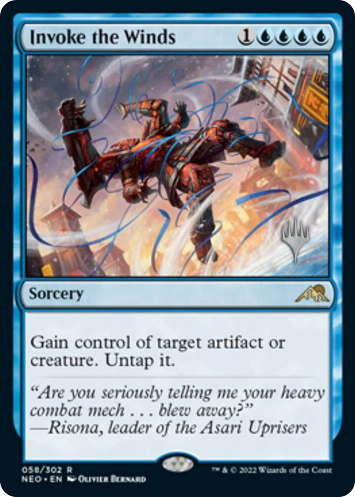 0058 Invoke the Winds R Promo Pack: Kamigawa: Neon Dynasty