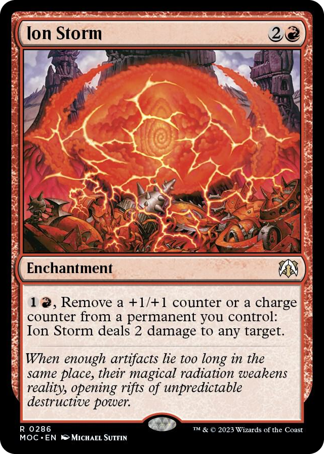 Ion Storm #286 R - Commander: March of the Machine Pokemon card