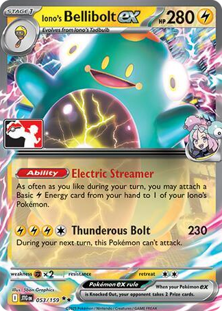 0053 Iono's Bellibolt ex Double Rare Prize Pack Series Cards