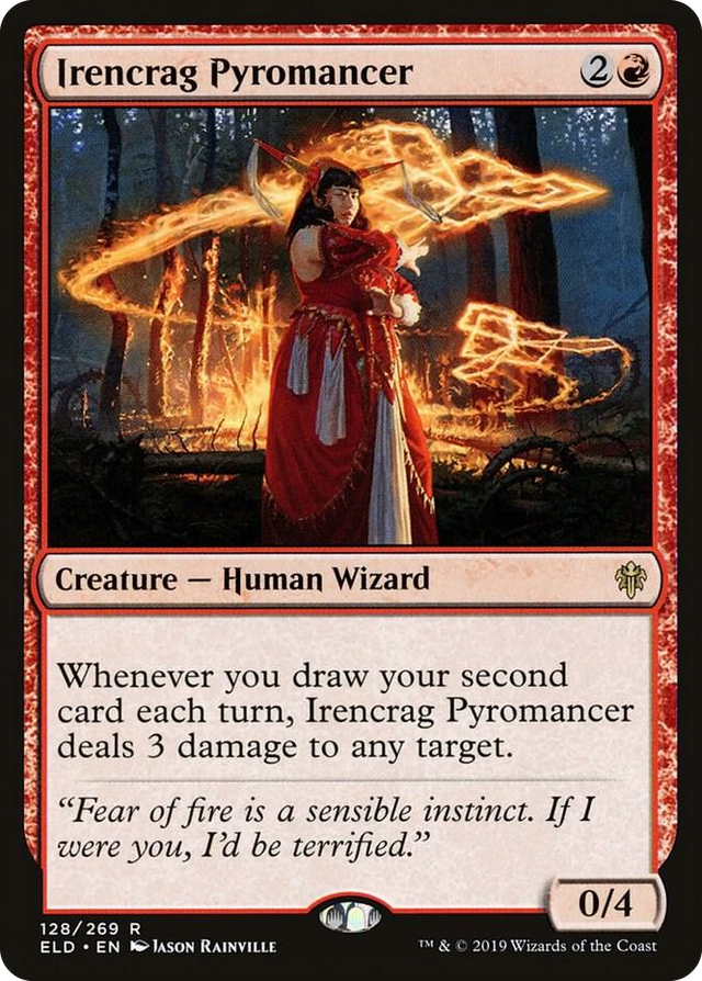 0128 Irencrag Pyromancer R Throne of Eldraine