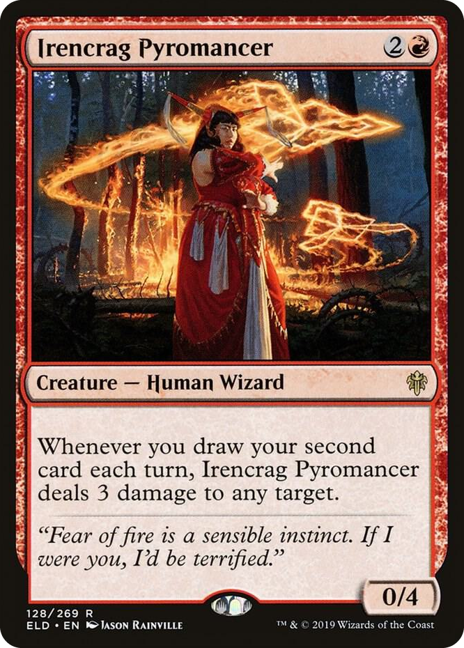 0128 Irencrag Pyromancer R Throne of Eldraine