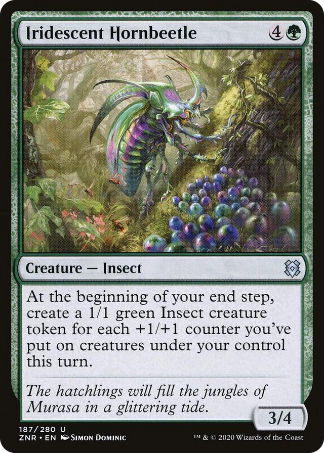 0187 Iridescent Hornbeetle U Zendikar Rising