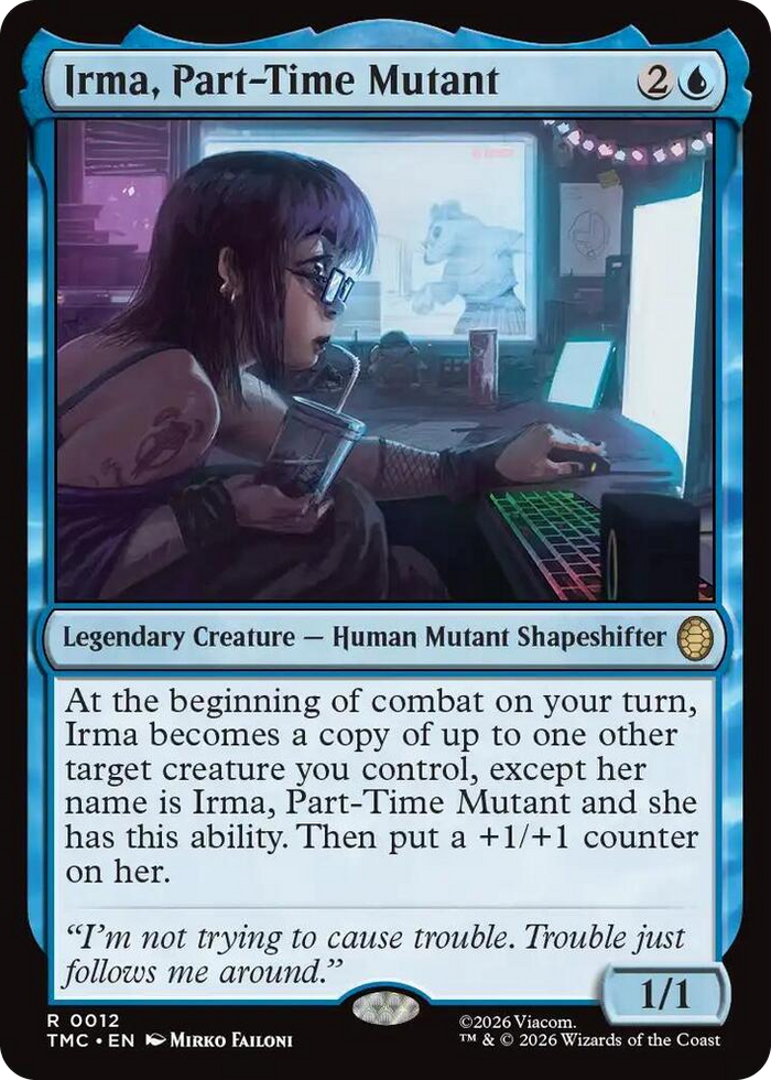 Irma, Part-Time Mutant #12 R - Commander: Teenage Mutant Ninja Turtles Pokemon card