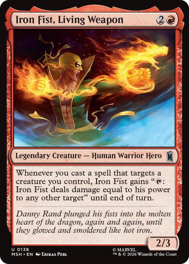 0138 Iron Fist, Living Weapon U Marvel Super Heroes