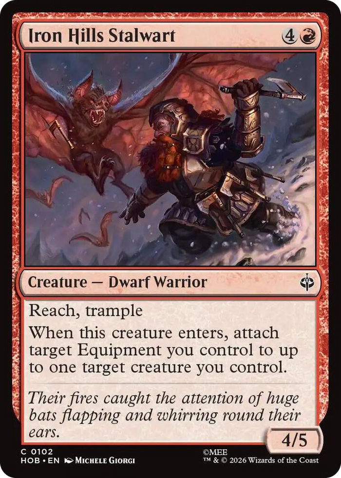 Iron Hills Stalwart #102 C - The Hobbit Pokemon card
