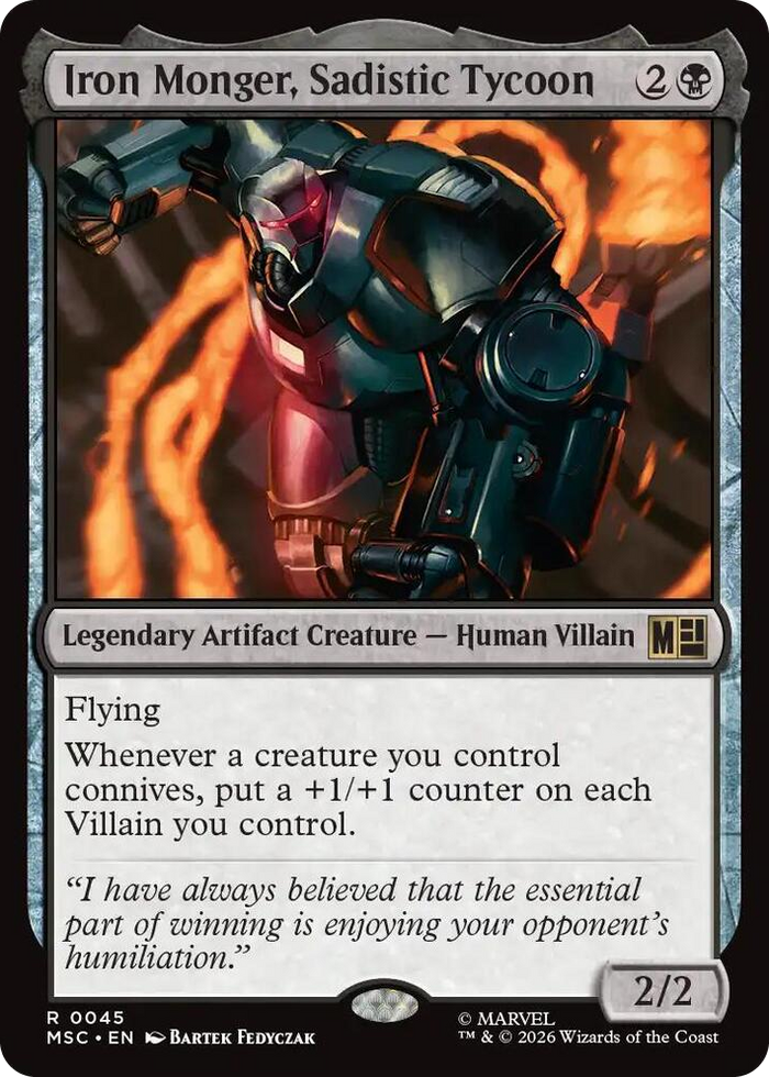 Iron Monger, Sadistic Tycoon #45 R - Commander: Marvel Super Heroes Pokemon card