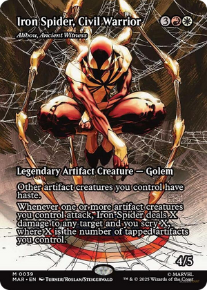 0039 Iron Spider, Civil Warrior - Alibou, Ancient Witness (Borderless) M Marvel Universe Eternal-Legal