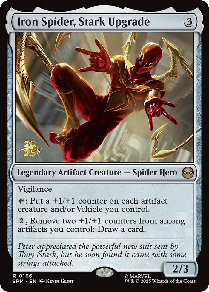 Iron Spider, Stark Upgrade #166 R - Prerelease Cards Pokemon card