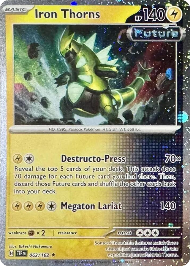 0062 Iron Thorns - 062/162 (Cosmos Holo) Rare Miscellaneous Cards & Products