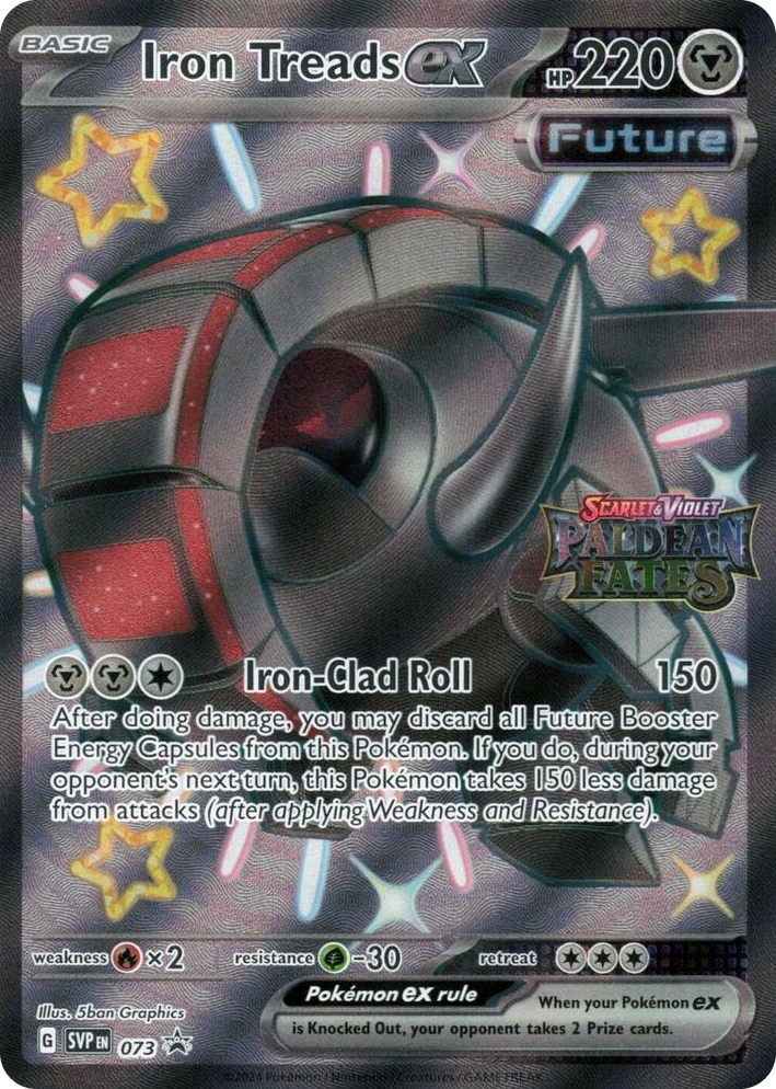 0073 Iron Treads ex - 073 (Paldean Fates Stamped) Promo Miscellaneous Cards & Products
