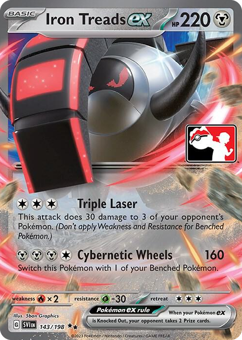 0143 Iron Treads ex Double Rare Prize Pack Series Cards