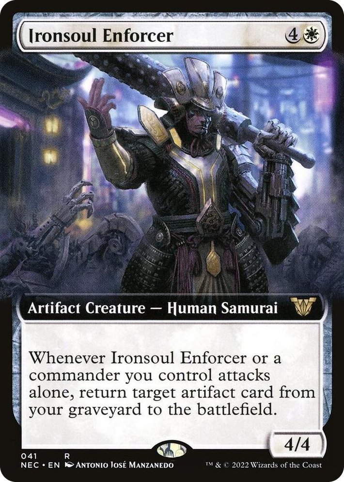 0041 Ironsoul Enforcer (Extended Art) R Commander: Kamigawa: Neon Dynasty