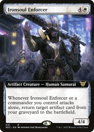 0041 Ironsoul Enforcer (Extended Art) R Commander: Kamigawa: Neon Dynasty
