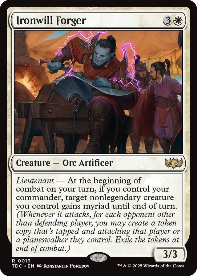 Ironwill Forger #13 R - Commander: Tarkir: Dragonstorm Pokemon card