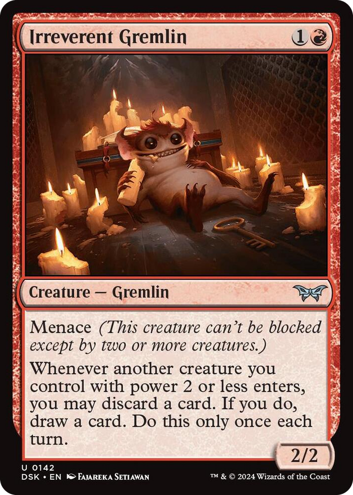 Irreverent Gremlin #142 U - Duskmourn: House of Horror Pokemon card