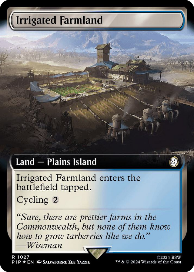 1027 Irrigated Farmland (Extended Art) (Surge Foil) R Universes Beyond: Fallout