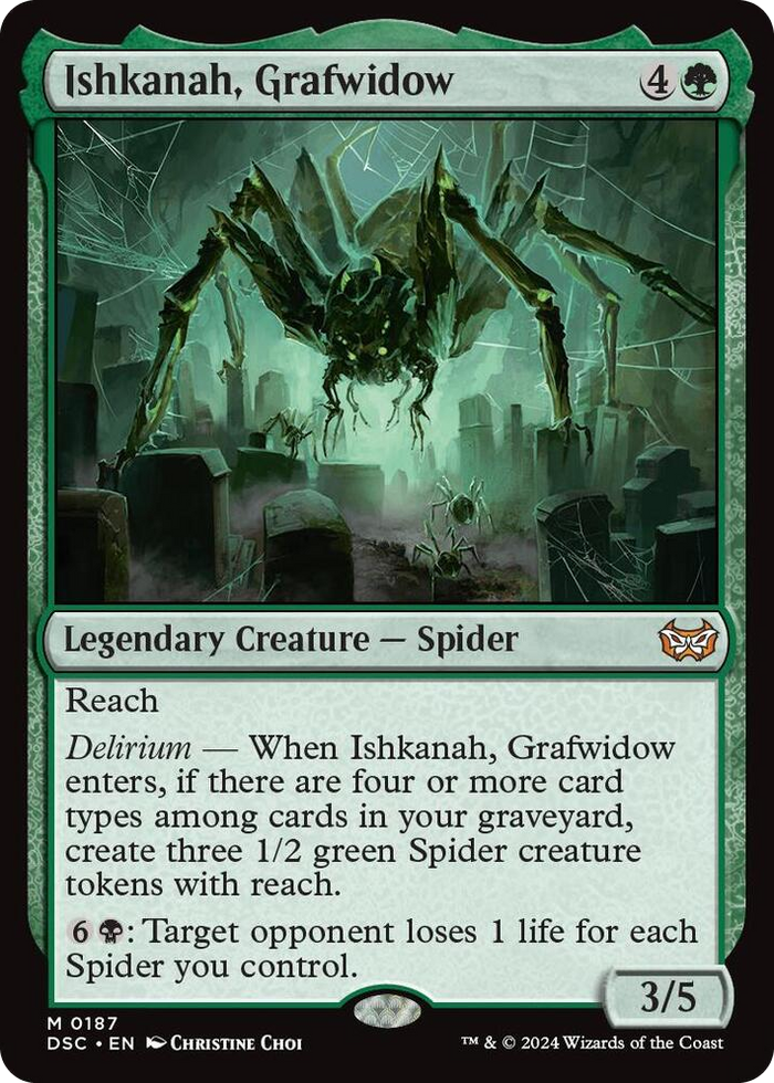 Ishkanah, Grafwidow #187 M - Commander: Duskmourn: House of Horror Pokemon card