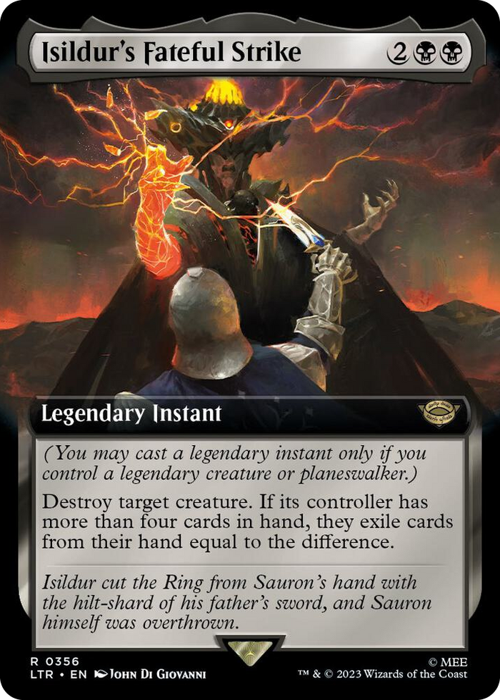 Isildur's Fateful Strike (Extended Art) #356 R - Universes Beyond: The Lord of the Rings: Tales of Middle-earth Pokemon card