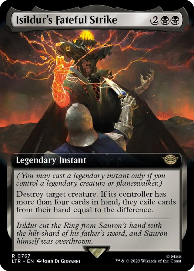 0767 Isildur's Fateful Strike (Extended Art) (Surge Foil) R Universes Beyond: The Lord of the Rings: Tales of Middle-earth