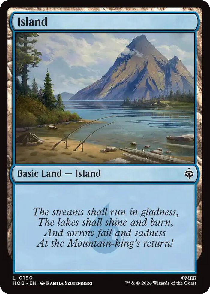 Island (0190) #190 L - The Hobbit Pokemon card