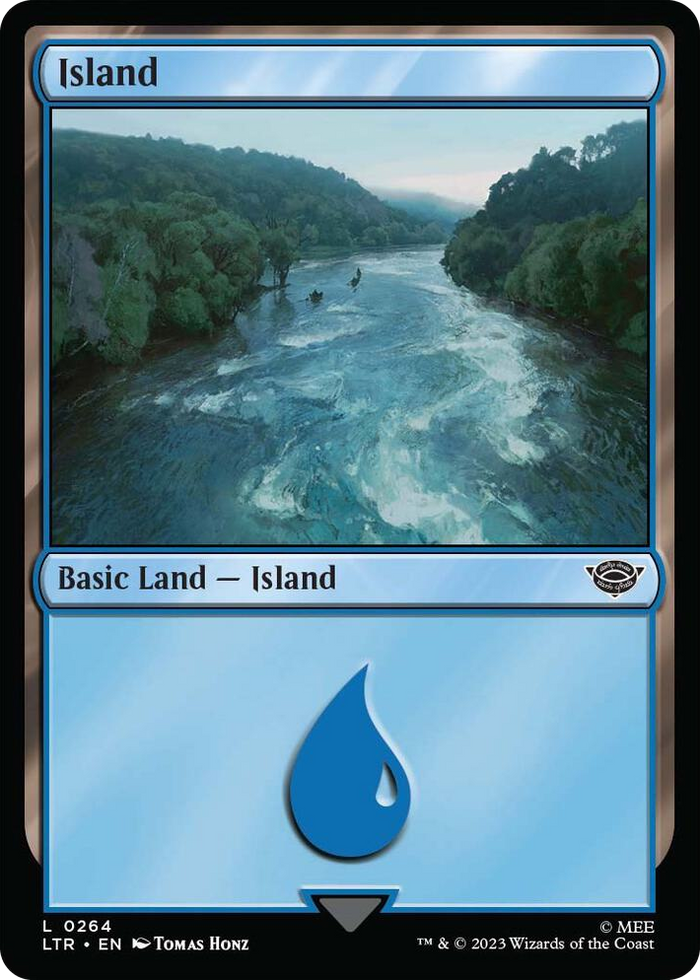 Island (0264) #264 L - Universes Beyond: The Lord of the Rings: Tales of Middle-earth Pokemon card