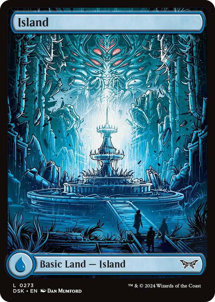 Island (0273) - Full Art #273 L - Duskmourn: House of Horror Pokemon card
