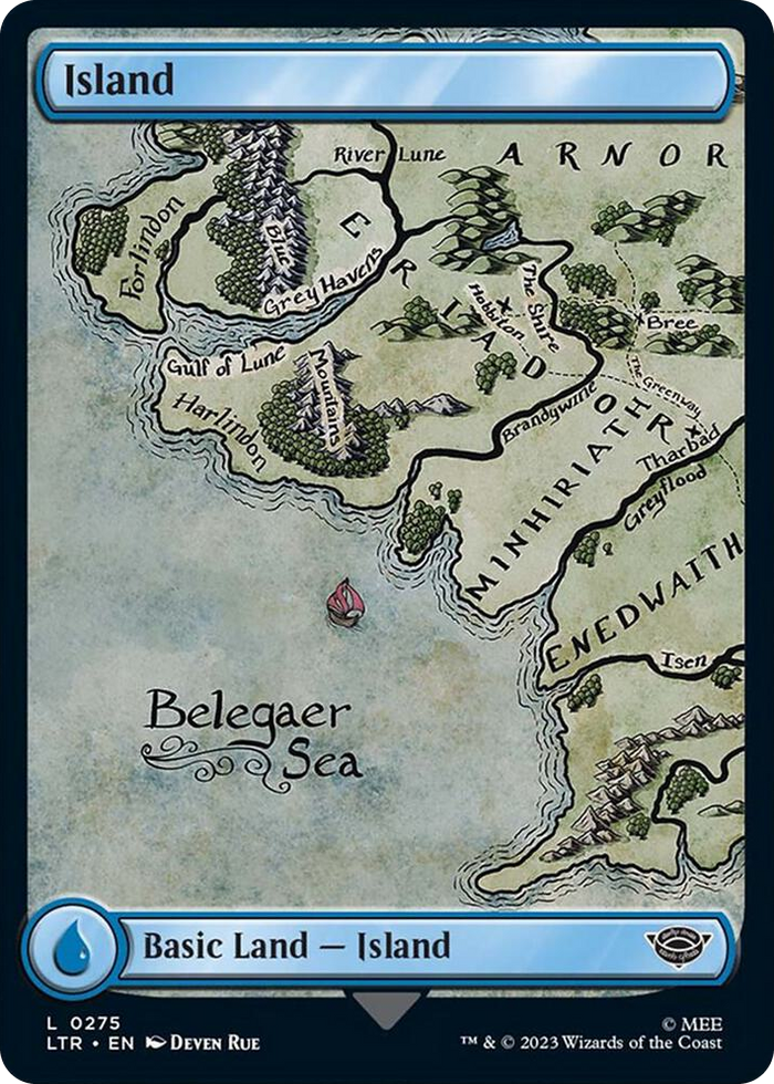 Island (0275) #275 L - Universes Beyond: The Lord of the Rings: Tales of Middle-earth Pokemon card