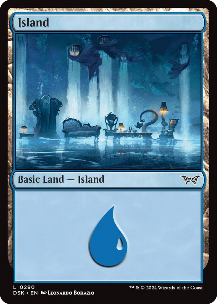 Island (0280) #280 L - Duskmourn: House of Horror Pokemon card