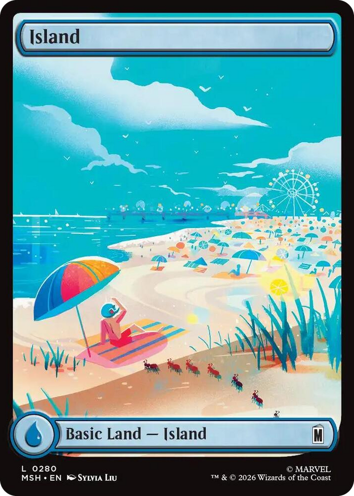 Island (0280) #280 L - Marvel Super Heroes Pokemon card